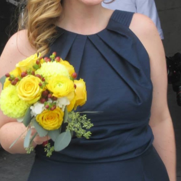 Navy Alfred Sung Bridesmaid Dress - Picture 1 of 3